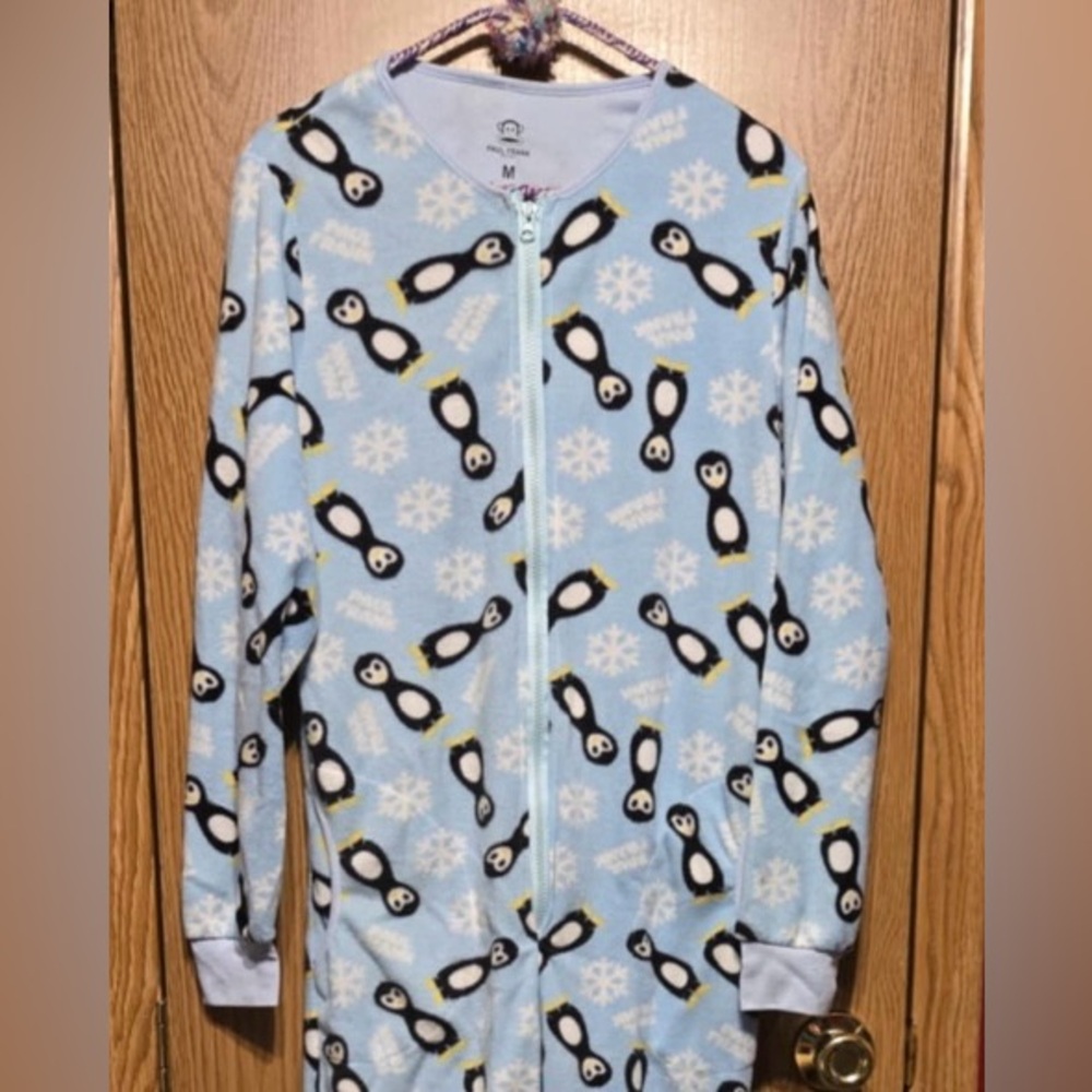Penguin Print Footy Pajamas Woman's Size Medium